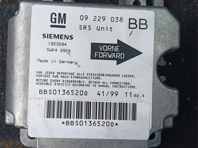 centralita airbag opel zafira 