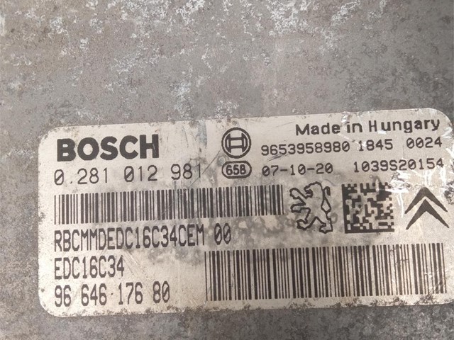 Centralita Bosch EDC16C34 - Peugeot