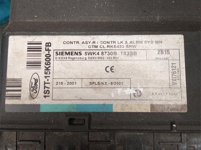 Centralita cierre Ford 5WK4 8730B 