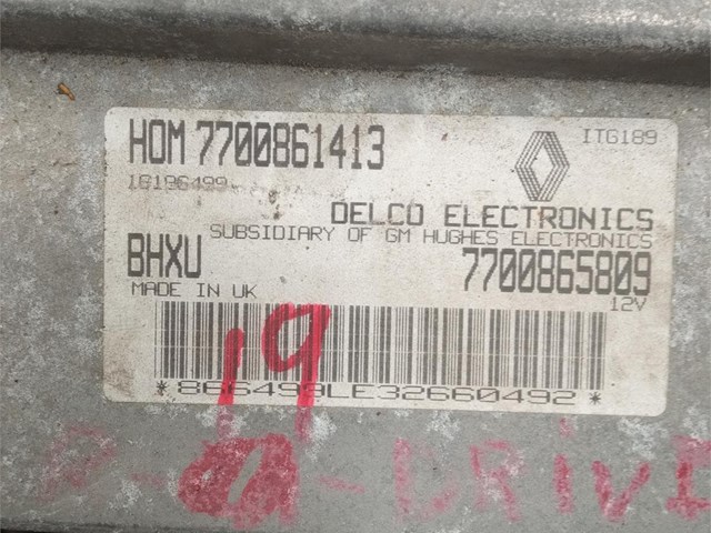 Centralita Delco 7700861413 CENTRALITA MOTOR UCE RENAULT 19 II CHAMADE 1995