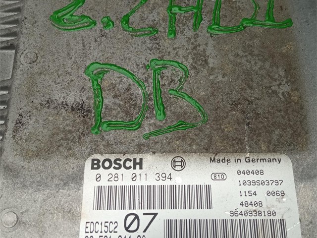 Centralita ECU BOSCH EDC15C2 2.2 HDI 0281011394