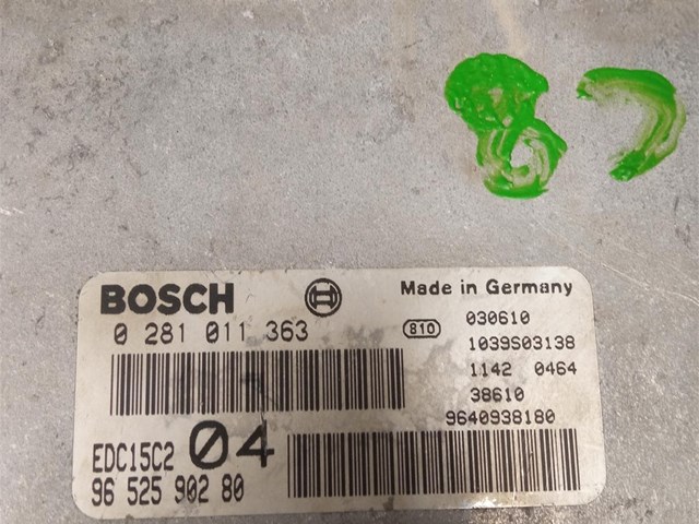 centralita peugeot 807 2.2 128cv 2002-2006 Centralita Bosch EDC15C2 9652590280